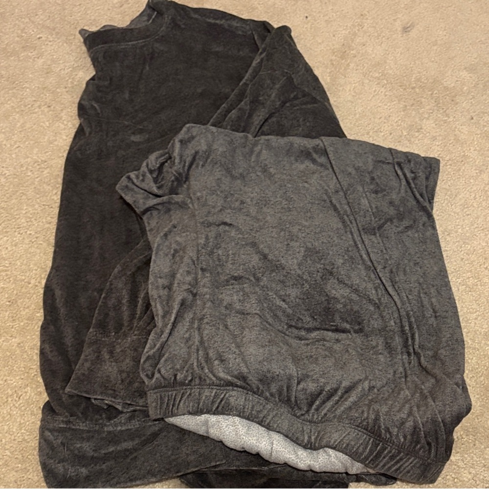 Women's Black and Gray Pajama Set